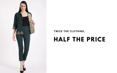 Twice the clothing, half the price. Reversible clothing Trend