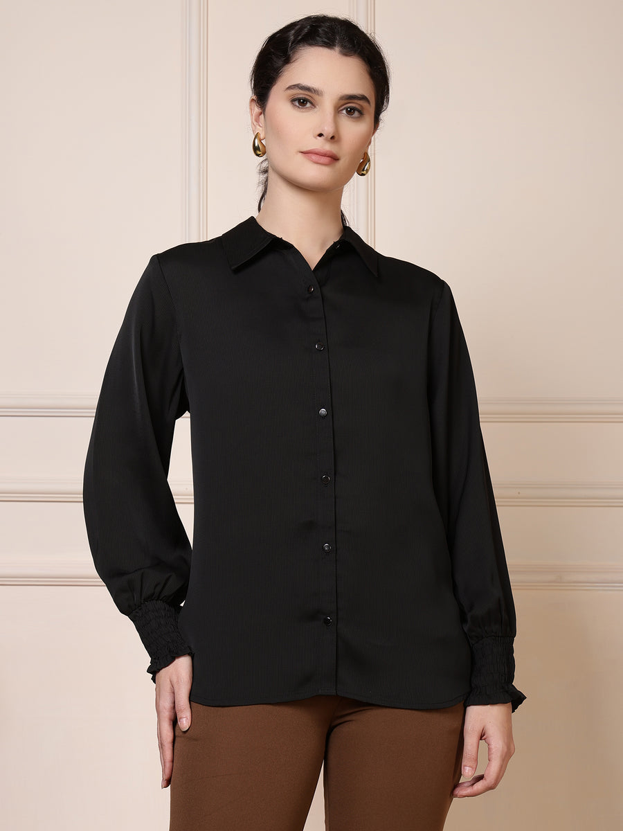 Women Black Formal Top
