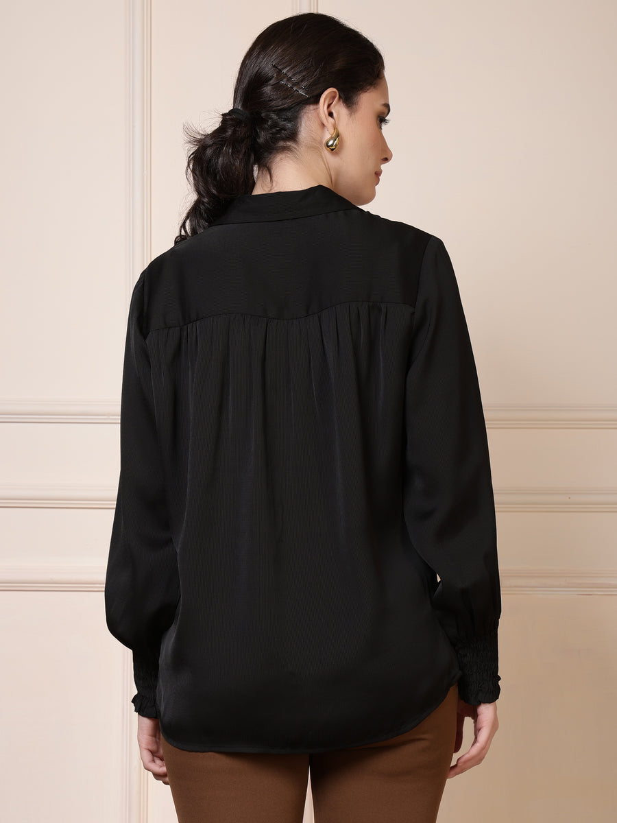 Women Black Formal Top