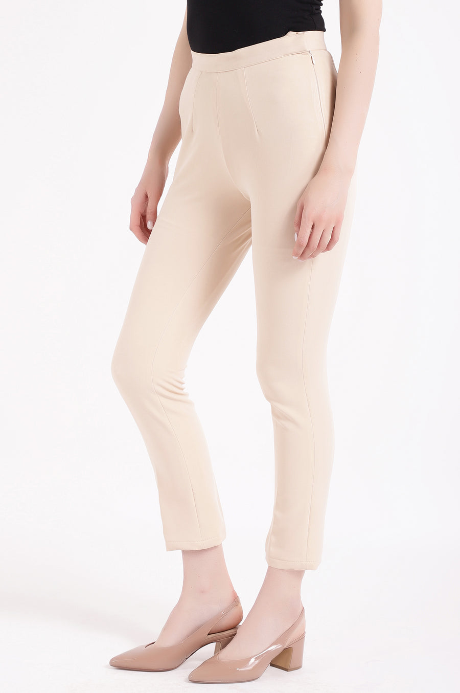 Camel-coloured  trousers